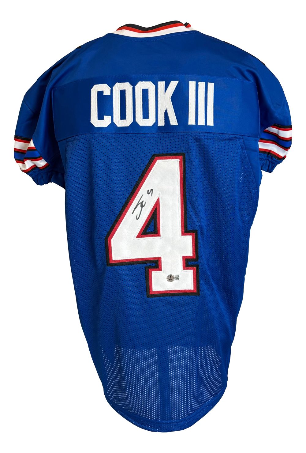 James Cook Buffalo Signed Blue Pro Cut Football Jersey BAS