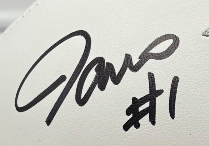 Jameson Williams Signed Detroit Lions Logo Football BAS ITP w/ Case