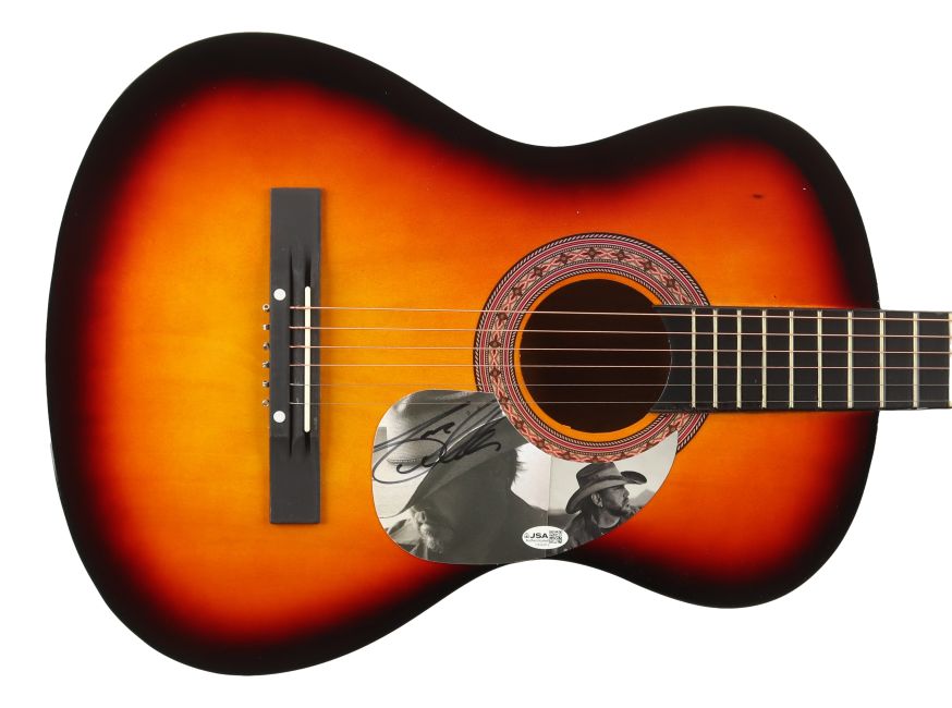 Jason Aldean Signed 38" Sunburst Acoustic Guitar JSA Hologram