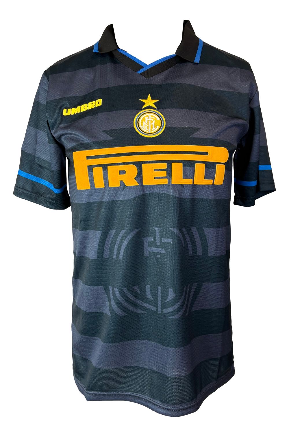 Javier Zanetti Signed Inter Milan Blue Umbro Soccer Jersey BAS