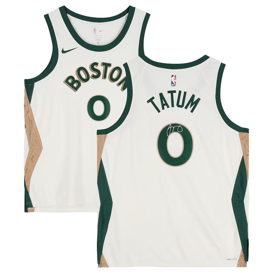 Jayson Tatum Signed Boston Celtics 2023/24 White Nike City Swingman Jersey - Sports Integrity