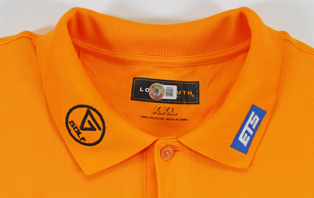 John Daly Authentic Signed Match Worn Orange Loudmouth Polo Shirt BAS #BK84782
