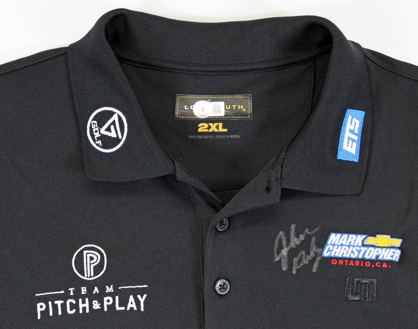 John Daly Authentic Signed Match Worn Black Loudmouth Polo Shirt BAS #BK84777