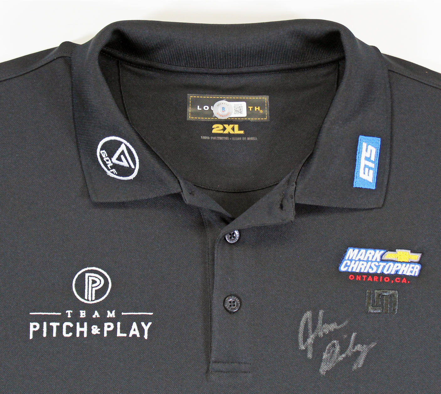 John Daly Authentic Signed Match Worn Black Loudmouth Polo Shirt BAS #BK84778