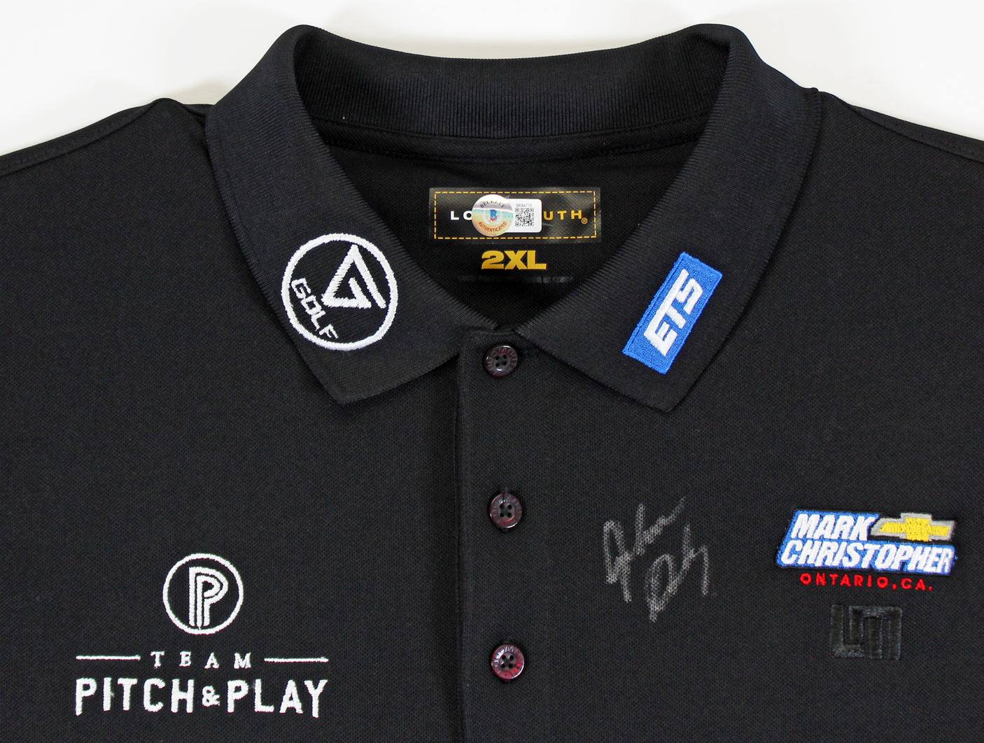 John Daly Signed Match Worn Black Loudmouth Polo Shirt BAS #BK84776JD107