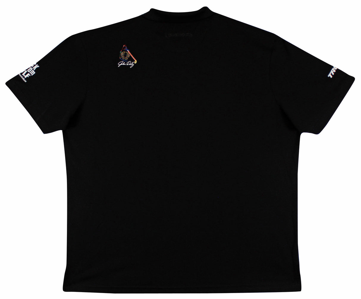 John Daly Signed Match Worn Black Loudmouth Polo Shirt BAS #BK84776JD107