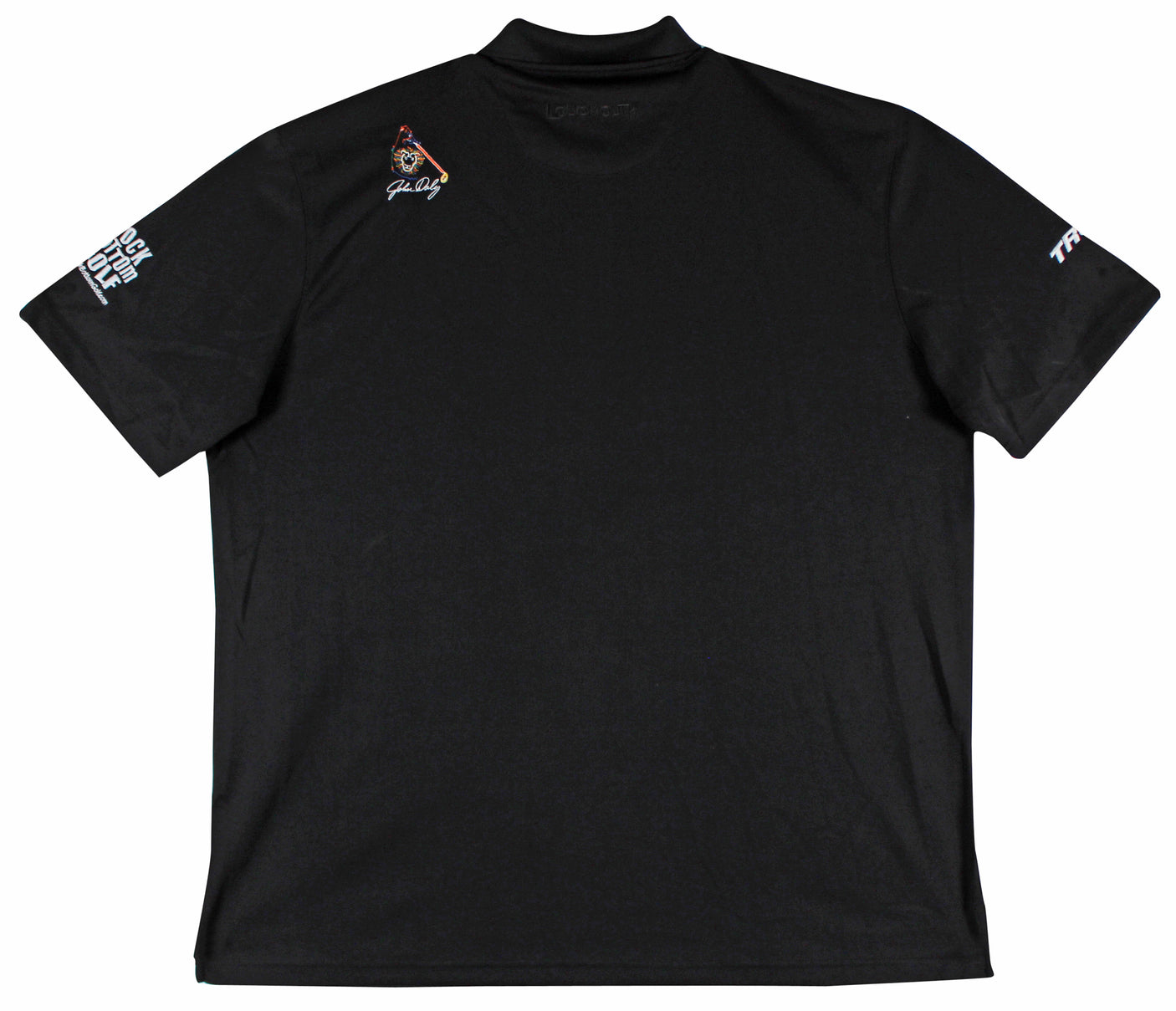 John Daly Authentic Signed Match Worn Black Loudmouth Polo Shirt BAS #BK84774