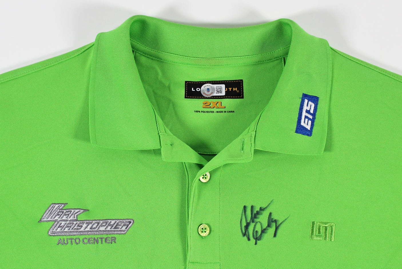 John Daly Authentic Signed Match Worn Green Loudmouth Polo Shirt BAS #BK84768