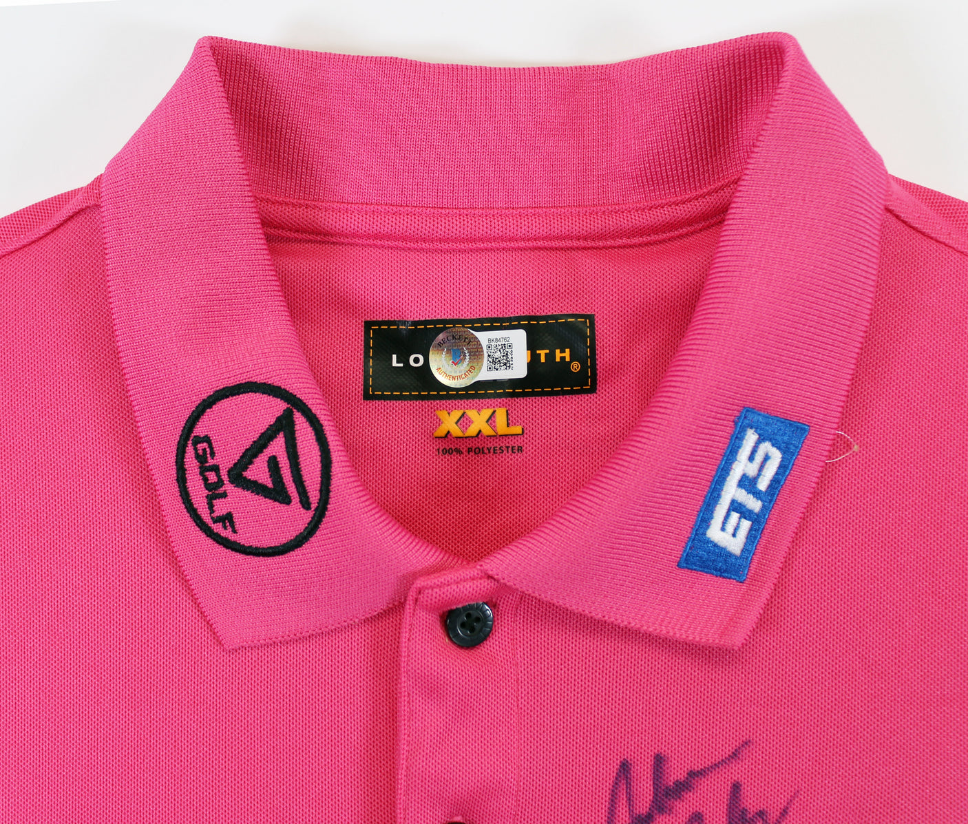 John Daly Authentic Signed Match Worn Pink Loudmouth Polo Shirt BAS #BK84762