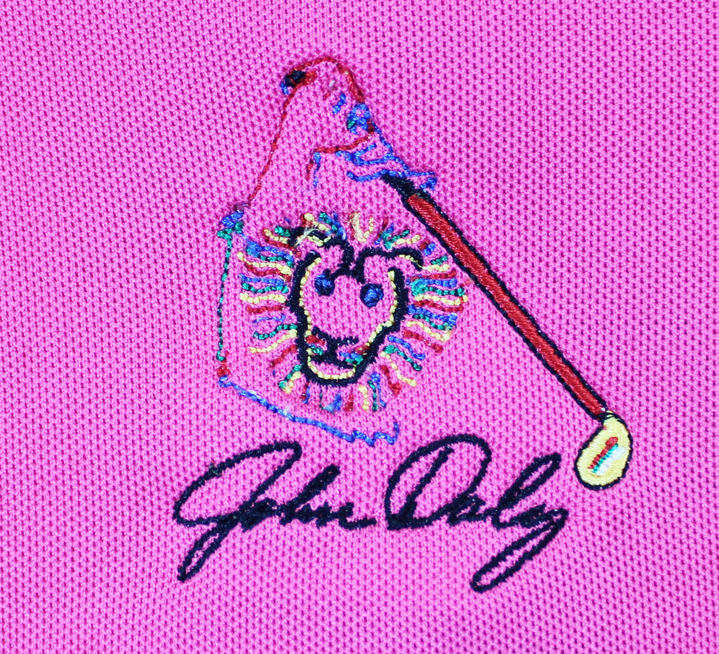 John Daly Authentic Signed Match Worn Pink Loudmouth Polo Shirt BAS #BK84762