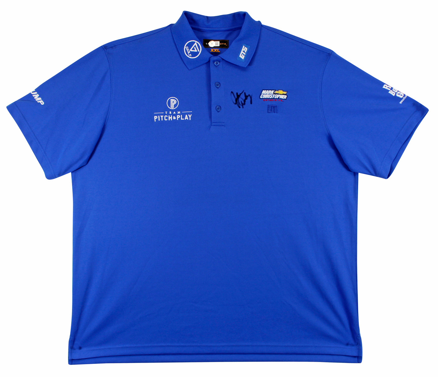 John Daly Authentic Signed Match Worn Blue Loudmouth Polo Shirt BAS #BK84736