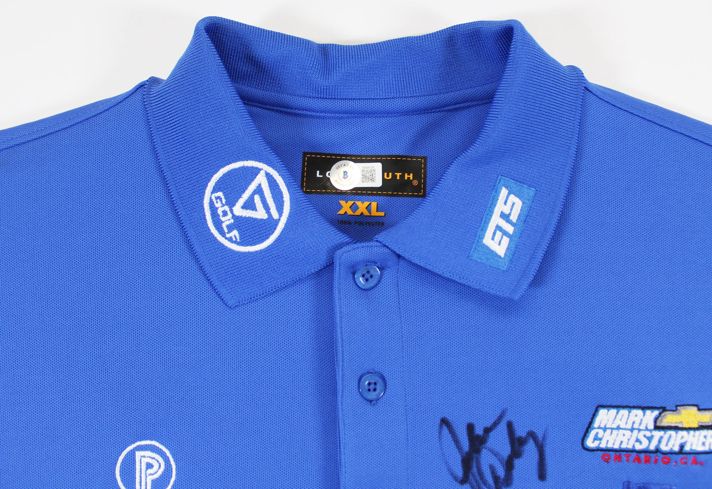 John Daly Authentic Signed Match Worn Blue Loudmouth Polo Shirt BAS #BK84736