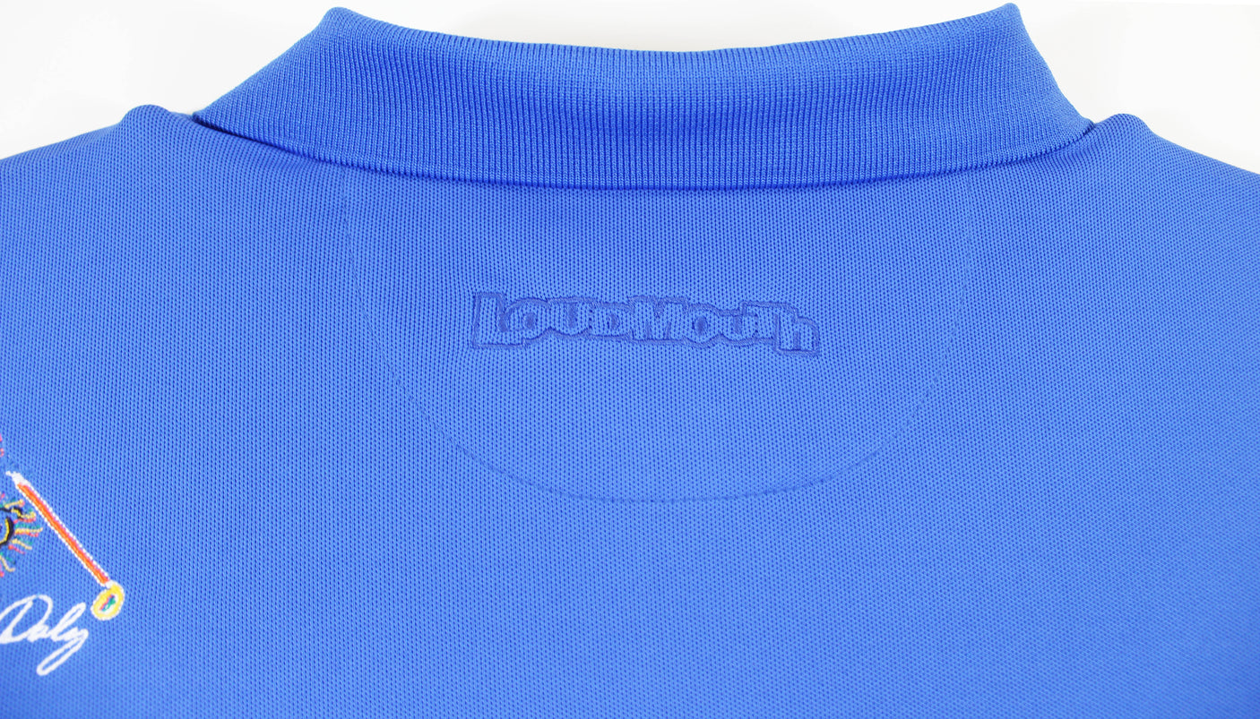 John Daly Authentic Signed Match Worn Blue Loudmouth Polo Shirt BAS #BK84736