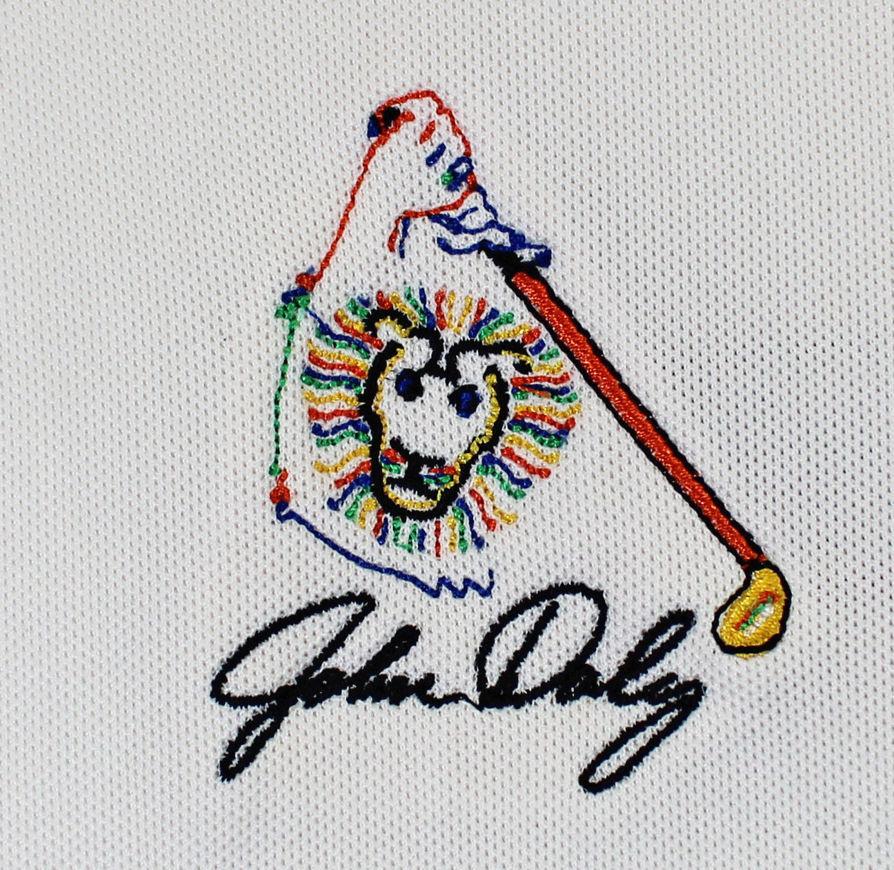 John Daly Authentic Signed Match Worn White Loudmouth Polo Shirt BAS #BK84744
