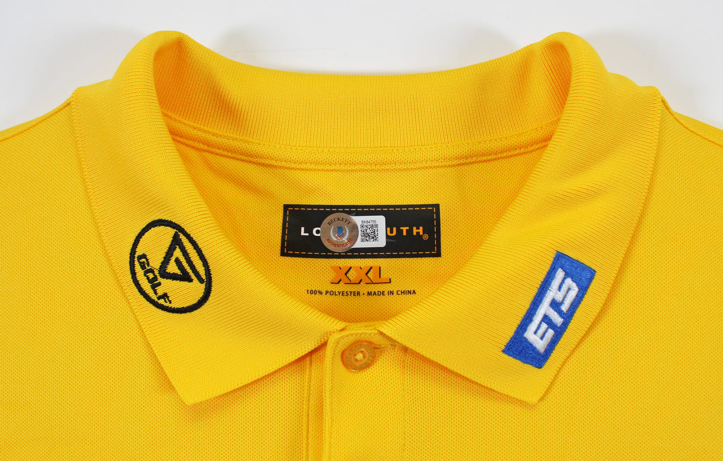 John Daly Authentic Signed Match Worn Yellow Polo Shirt BAS #BK84755