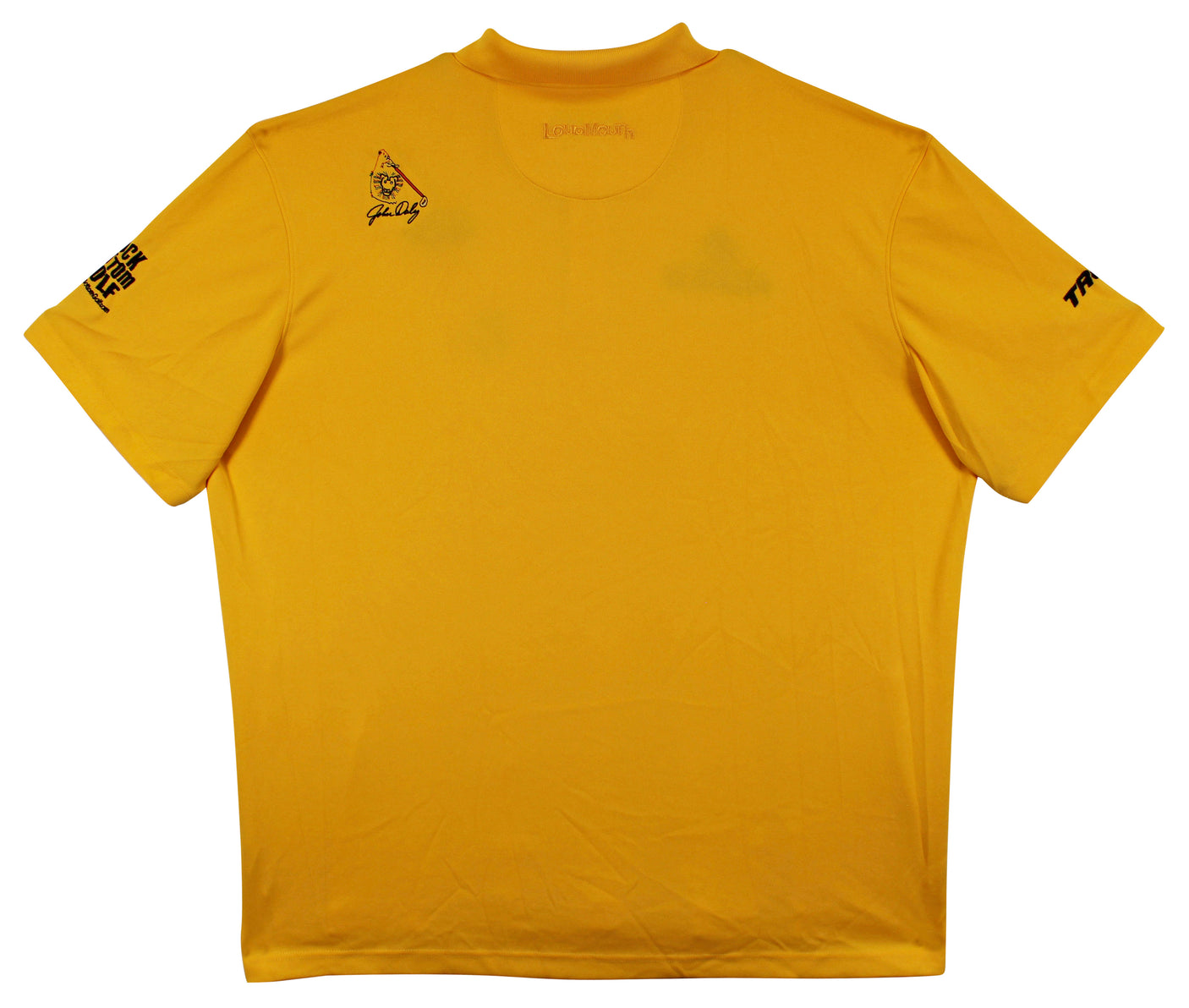 John Daly Authentic Signed Match Worn Yellow Polo Shirt BAS #BK84755