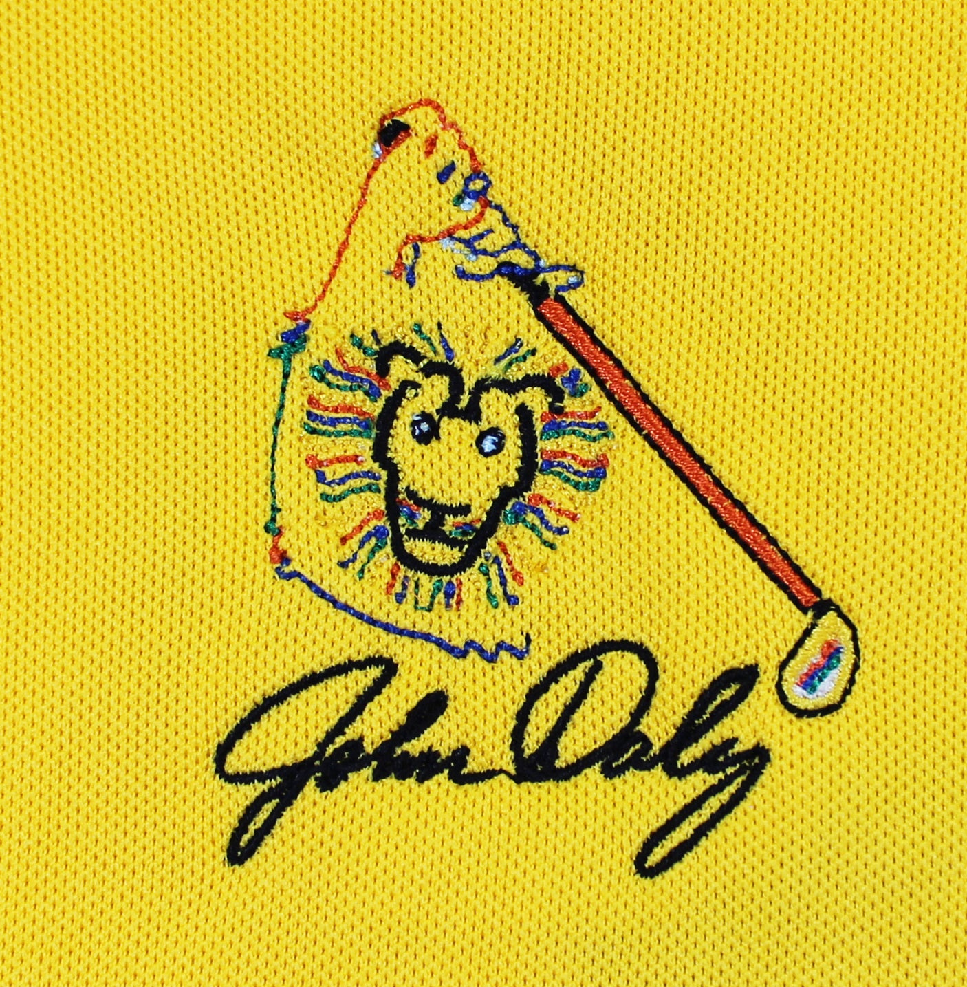 John Daly Authentic Signed Match Worn Yellow Polo Shirt BAS #BK84755