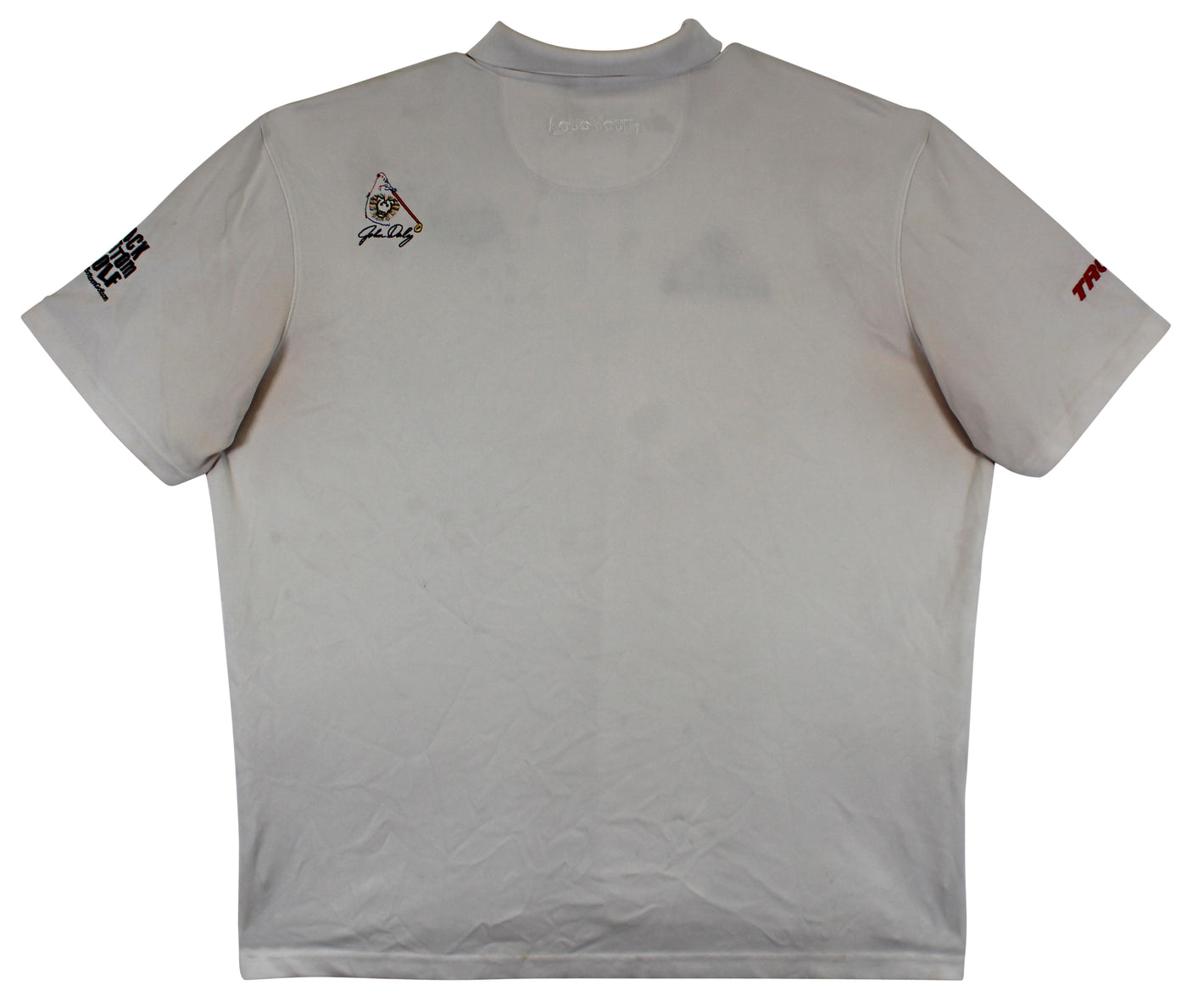 John Daly Authentic Signed Match Worn White Loudmouth Polo Shirt BAS #BK84747