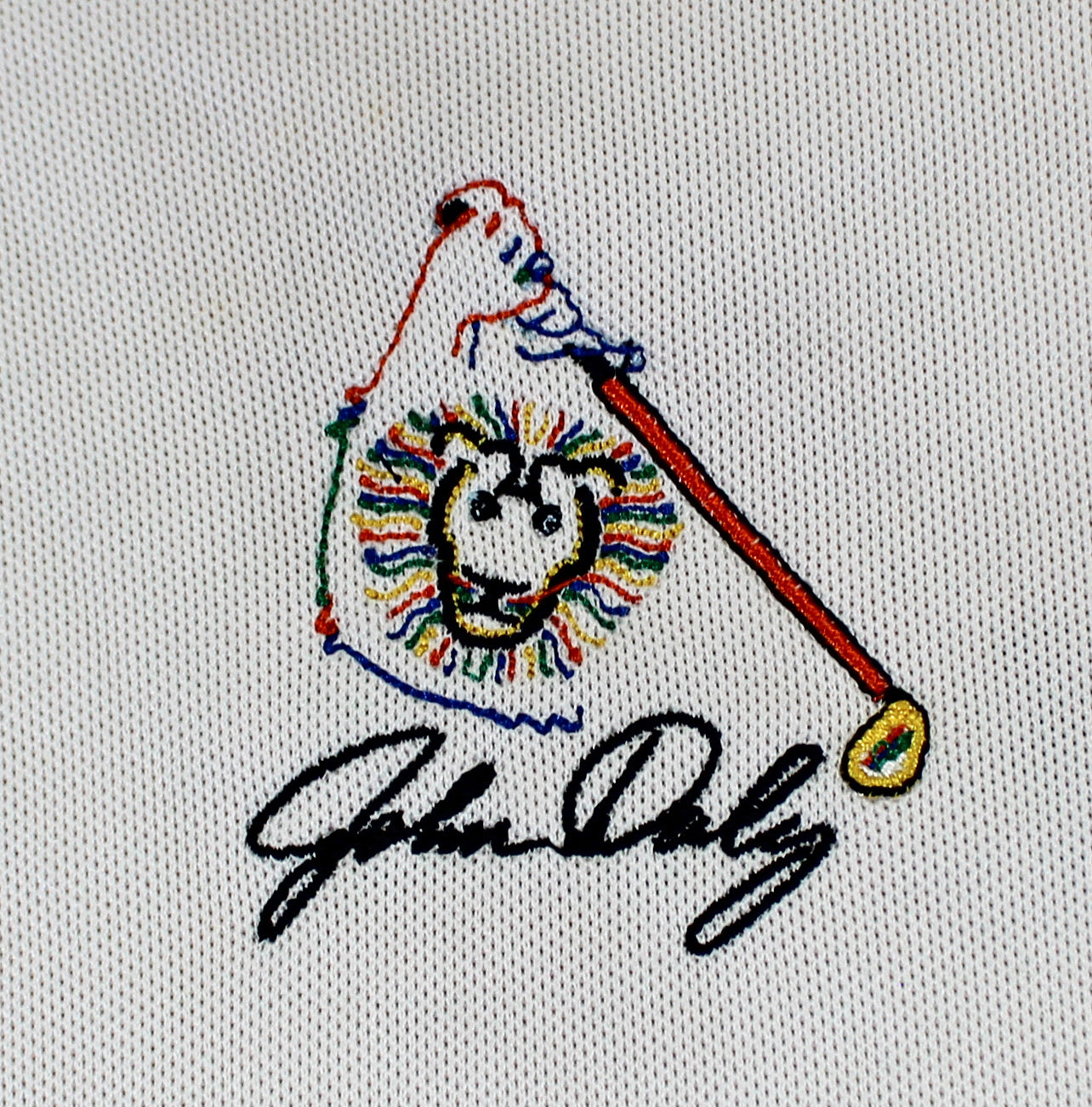 John Daly Authentic Signed Match Worn White Loudmouth Polo Shirt BAS #BK84747