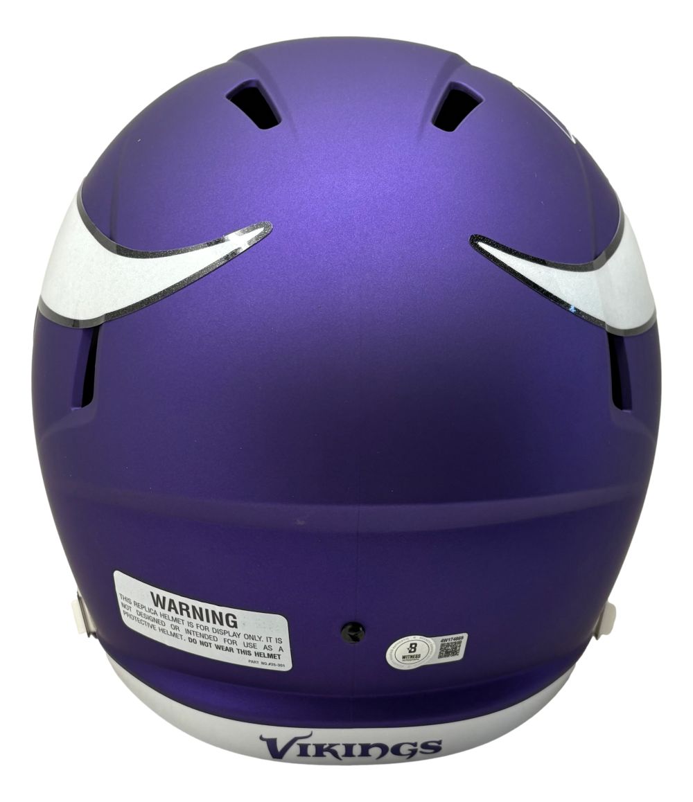 Justin Jefferson Signed Minnesota Vikings FS Replica Speed Helmet BAS w/ Case