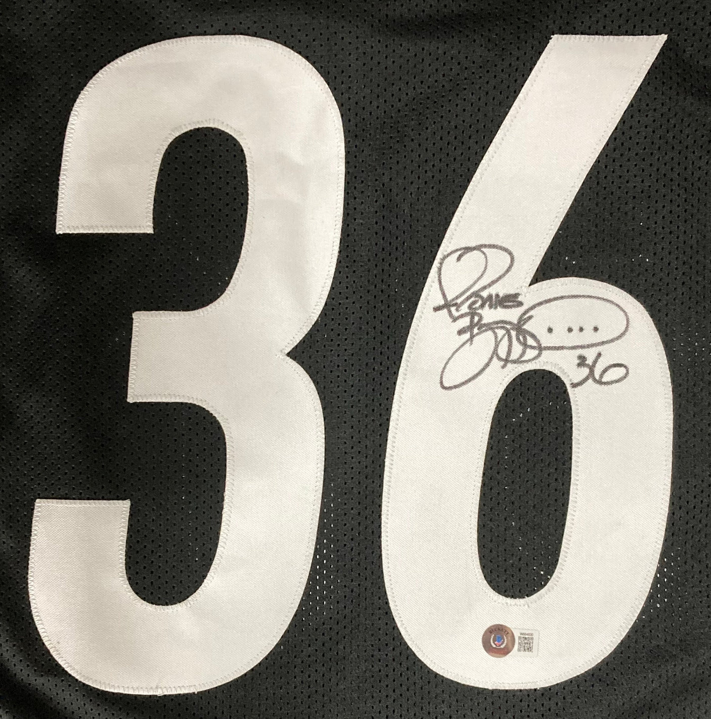 Jerome Bettis Pittsburgh Signed Black Football Jersey BAS