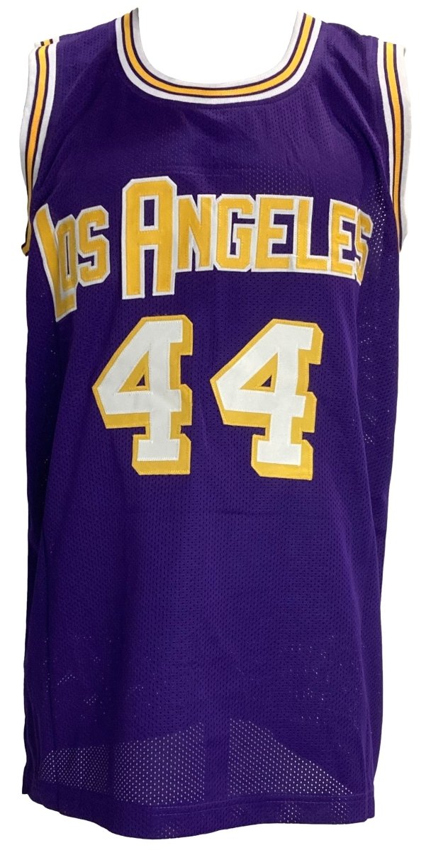 Jerry West Signed Purple Basketball Jersey Mr Clutch Inscribed PSA ITP - Sports Integrity