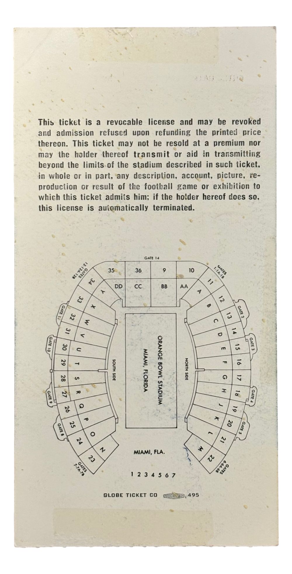 Super Bowl III New York Jets vs Baltimore Colts Ticket Stub VG/EX Condition