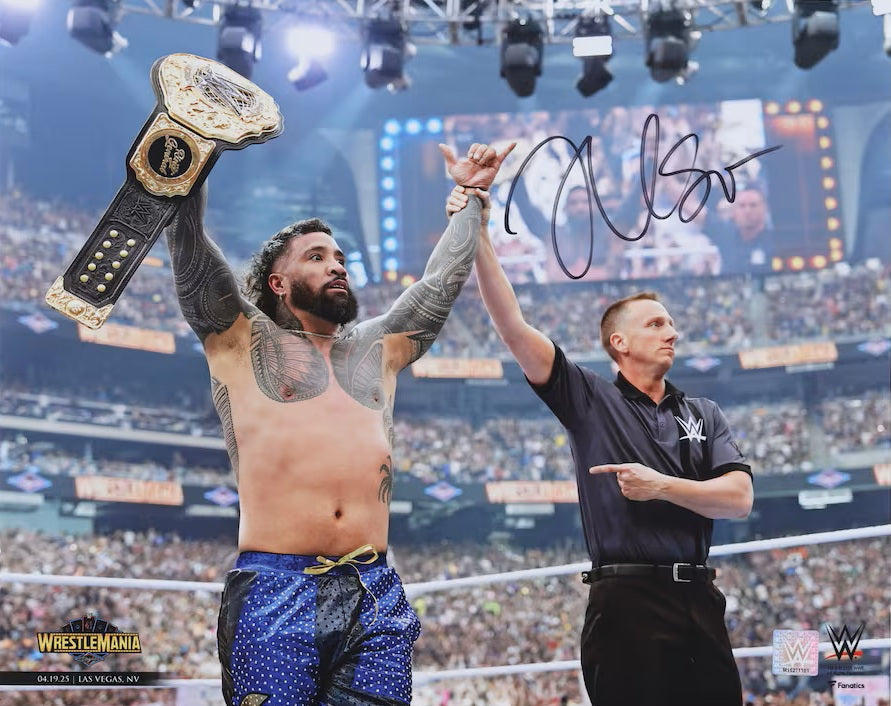 Jey Uso Signed 16x20 WWE Wrestlemania 41 Photo Fanatics