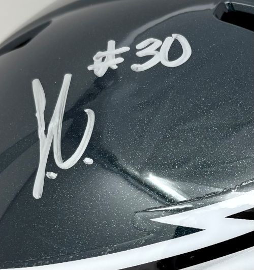 Jihaad Campbell Signed Philadelphia Eagles Full Size Replica Speed Helmet BAS