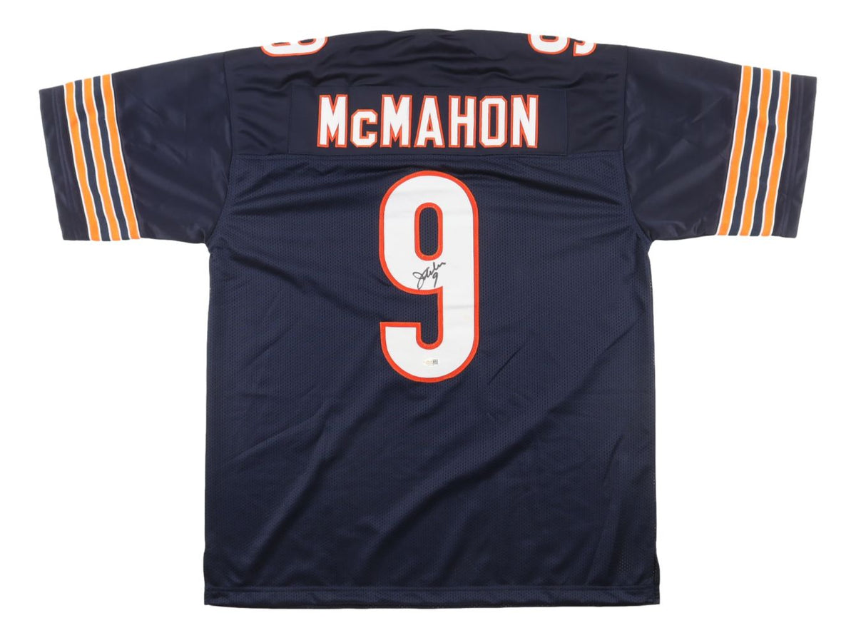 Jim McMahon Chicago Signed Navy Football Jersey JSA QR