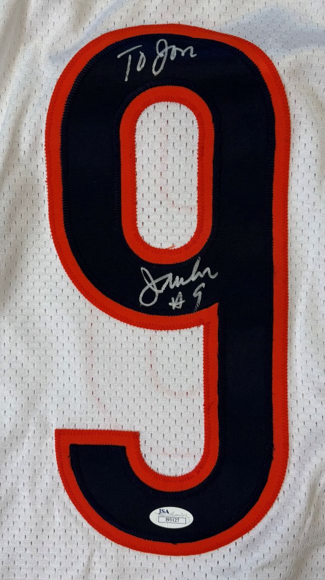 Jim McMahon Signed Chicago Bears White Reebok Authentic Jersey JSA