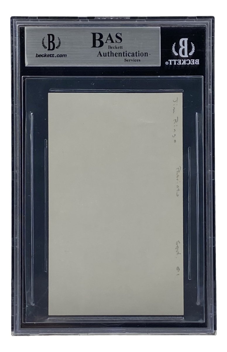 Jim Ringo Green Bay Packers Signed Slabbed Index Card BAS - Sports Integrity