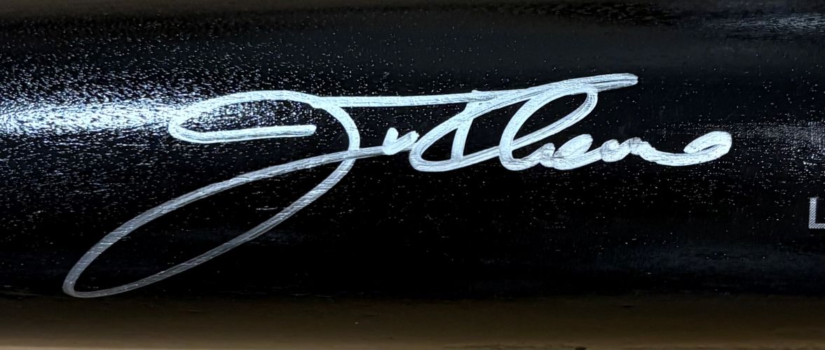 Jim Thome Cleveland Indians Signed Black Louisville Slugger Bat BAS