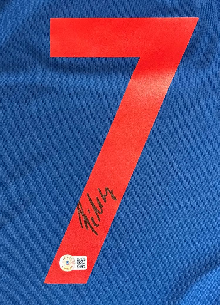 Joao Felix Signed Atletico Madrid Blue Nike Soccer Jersey BAS