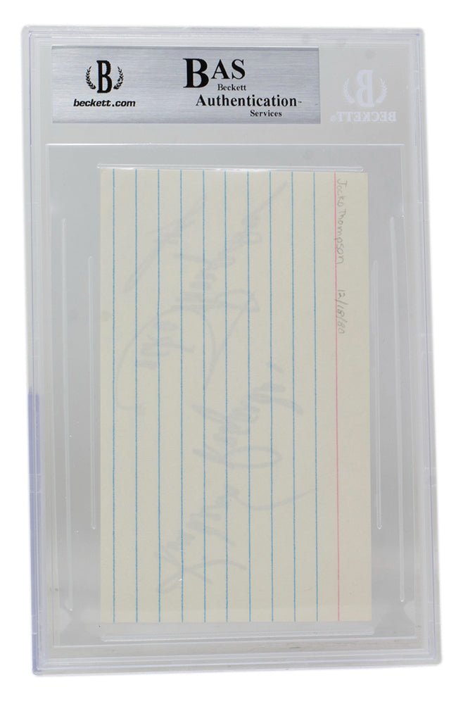 Jocko Thompson Signed Slabbed Philadelphia Phillies Index Card BAS - Sports Integrity