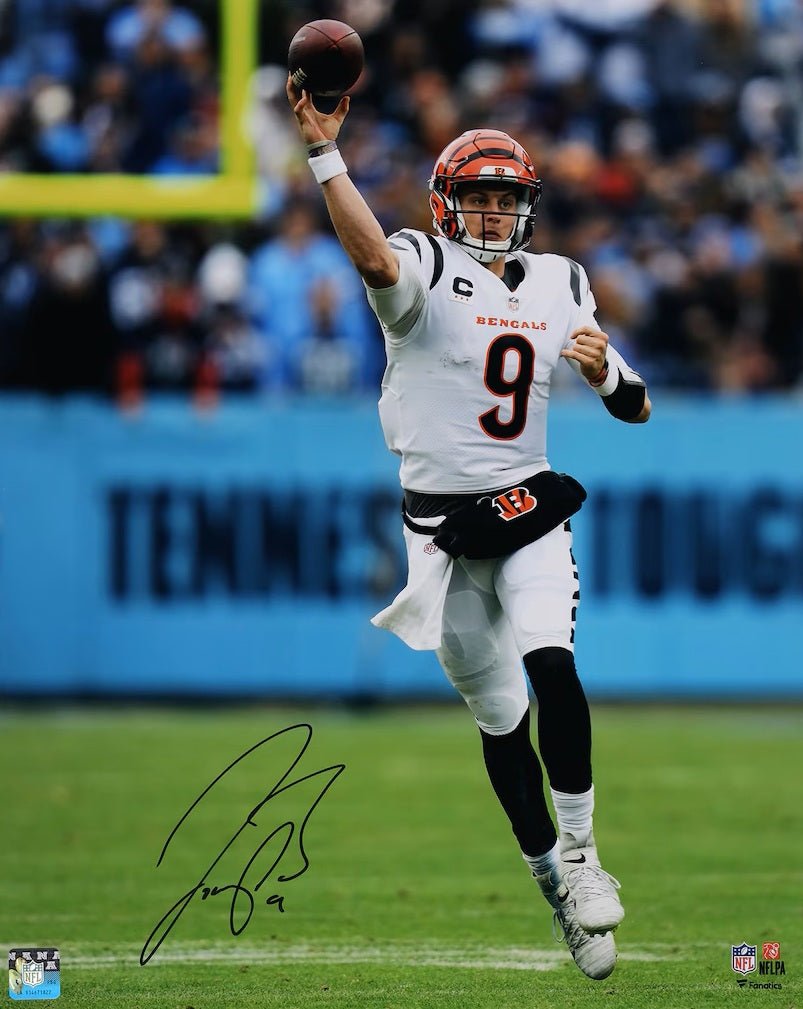 Joe Burrow Signed 16x20 Cincinnati Bengals White Jersey Photo Fanatics