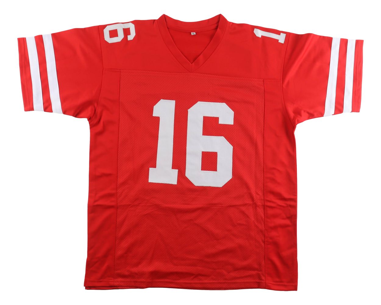Joe Montana San Francisco Signed Red Football Jersey HOF 2000 JSA