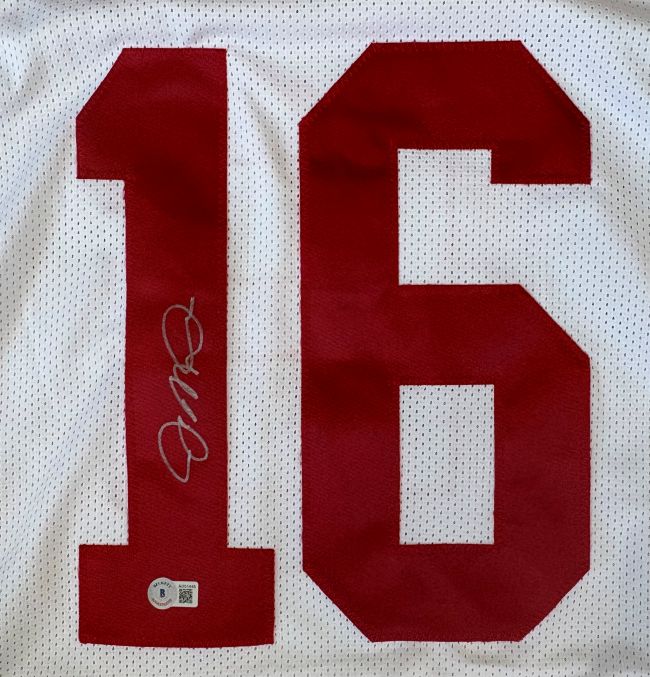 Joe Montana San Francisco Signed White Football Jersey BAS
