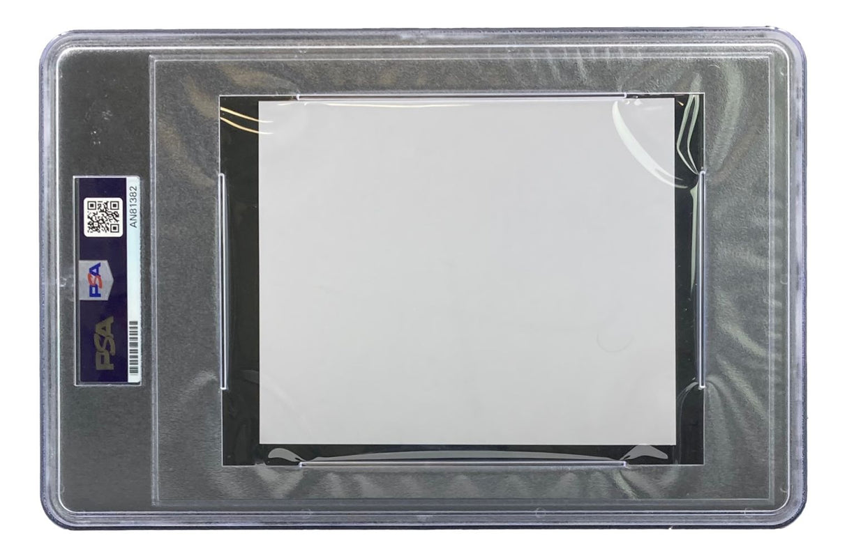 The John Cena Signed Slabbed WWE Cut Signature (PSA AN81382) by Sports Integrity features his autograph on a cut card, securely sealed in a hard plastic PSA slab with authentication labels and barcodes visible on the left.