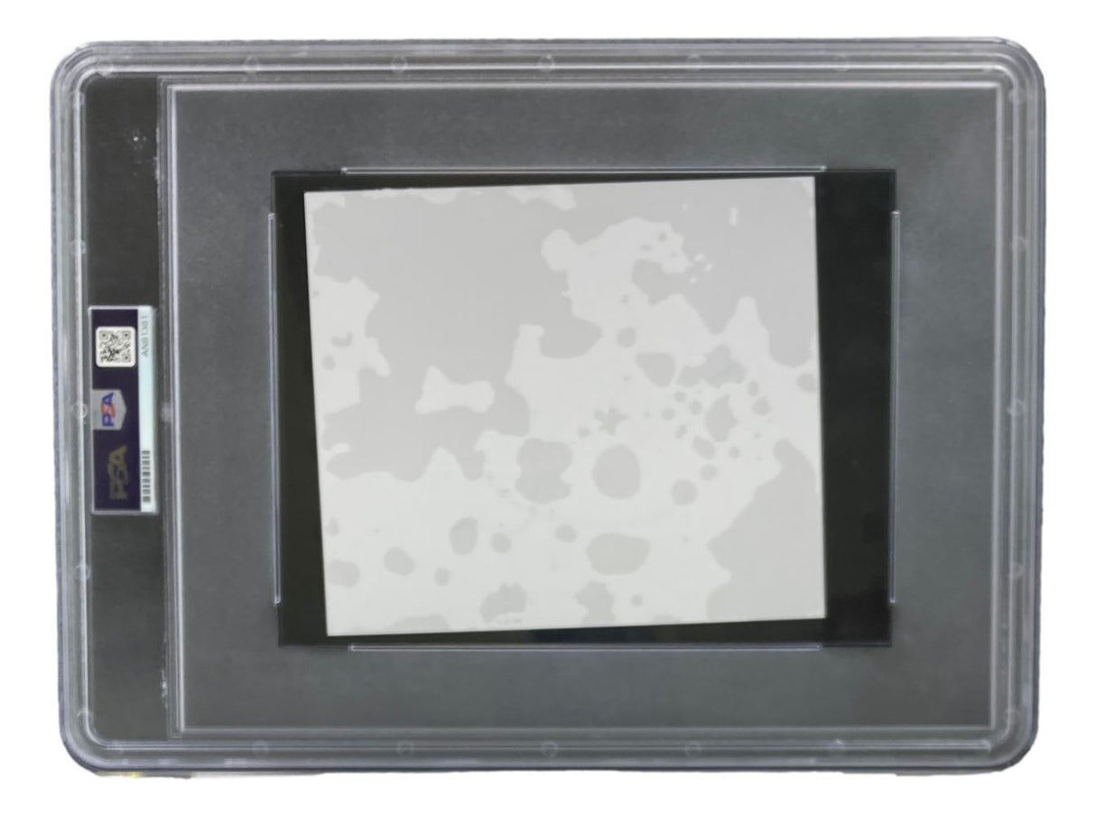 A John Cena signed WWE large cut signature by Sports Integrity, authenticated and slabbed in a clear plastic case. The PSA-certified collectible features John Cena's autograph on a prominently displayed card.