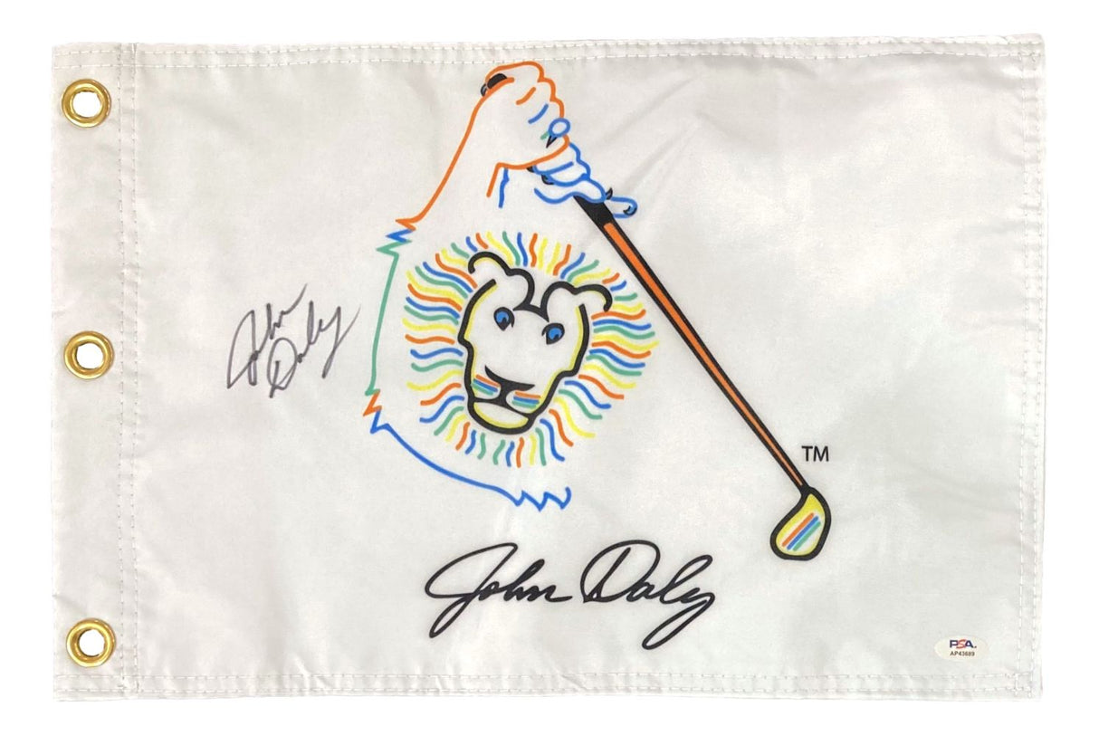 John Daly Signed John Daly Logo Golf Flag PSA/DNA