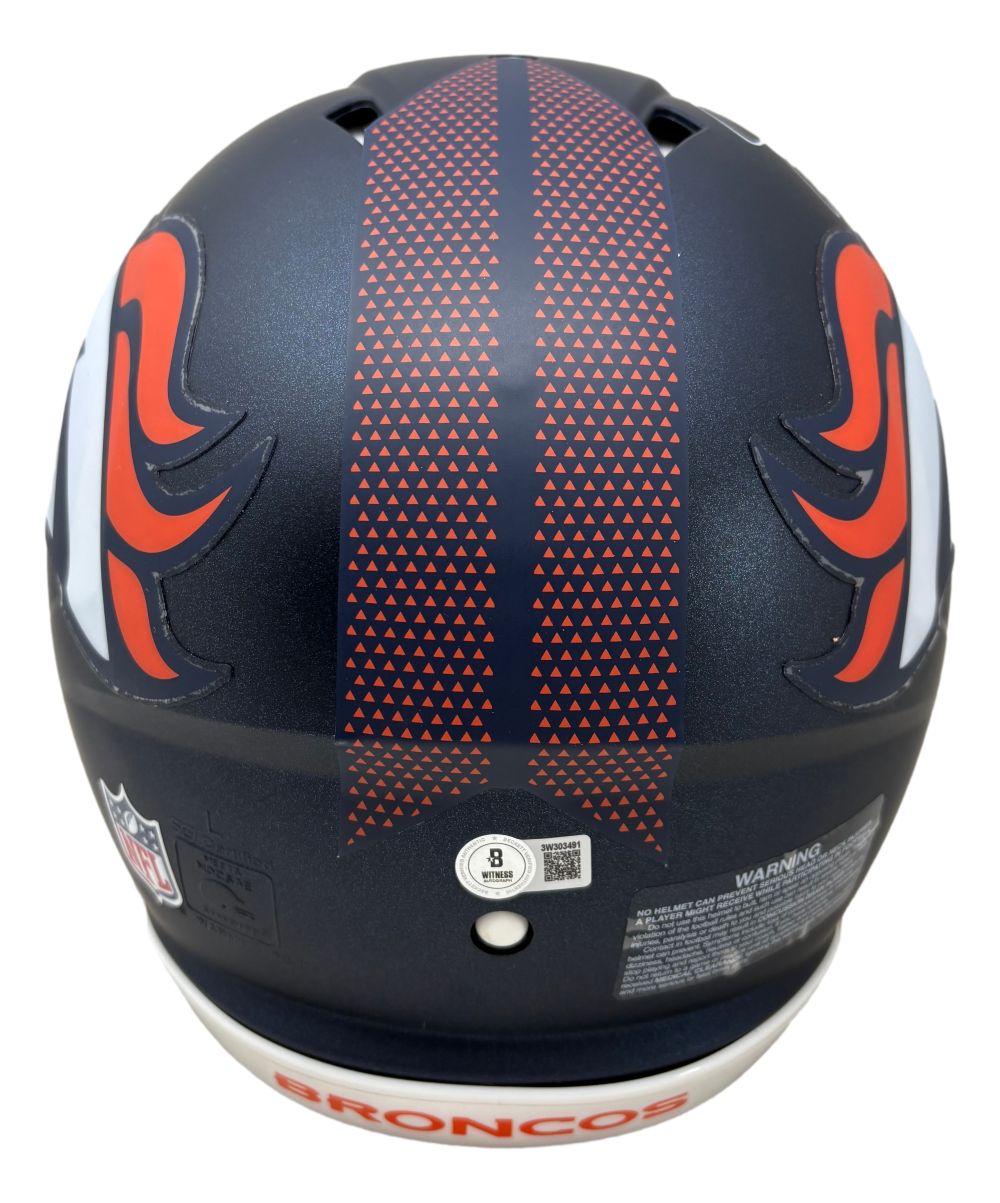 John Elway Signed Denver Broncos Full Size Authentic Speed Helmet BAS