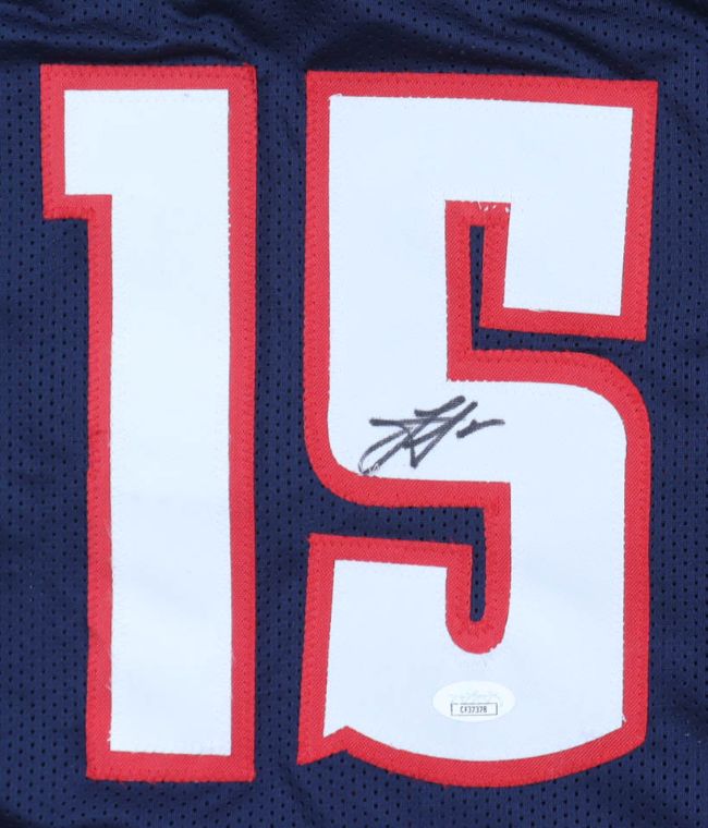 Nikola Jokic Denver Signed Navy Blue Basketball Jersey JSA Hologram