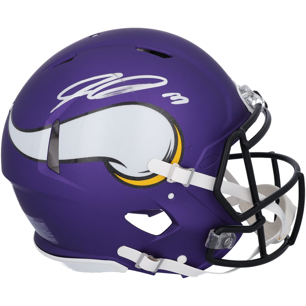 Jordan Addison Autographed Minnesota Vikings Speed Authentic Helmet Fanatics