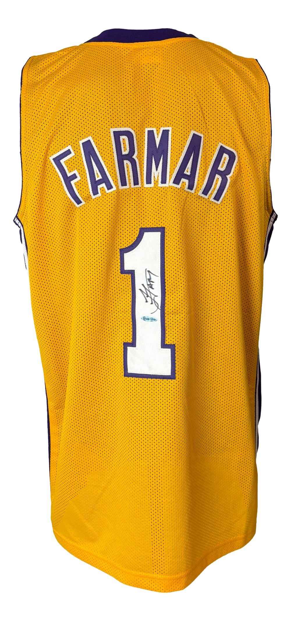 Jordan Farmar Los Angeles Signed Yellow Basketball Jersey UDA Hologram