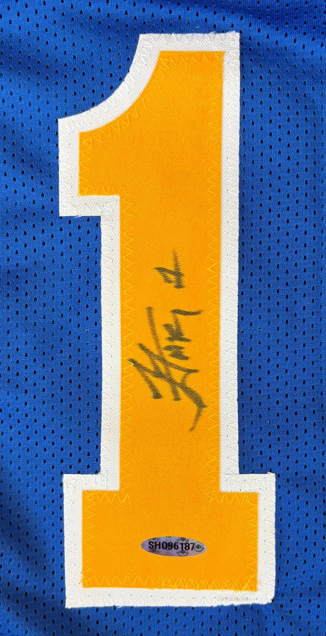 Jordan Farmar UCLA Signed Blue Basketball Jersey UDA Hologram