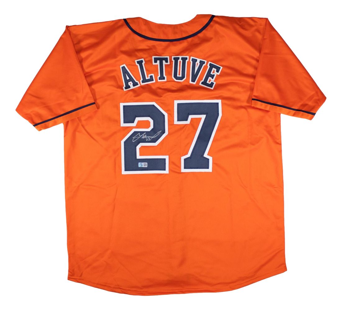 Jose Altuve Houston Signed Orange Baseball Jersey GTSM