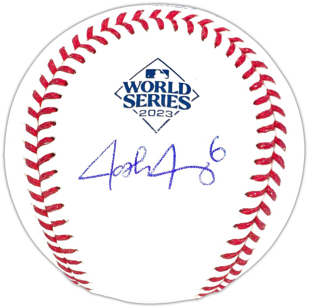 Josh Jung Texas Rangers Signed 2023 World Series Baseball BAS