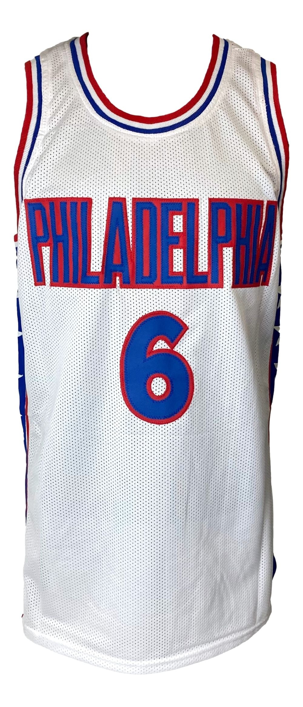 Julius Dr J Erving Philadelphia Signed Alternate White Basketball Jersey JSA