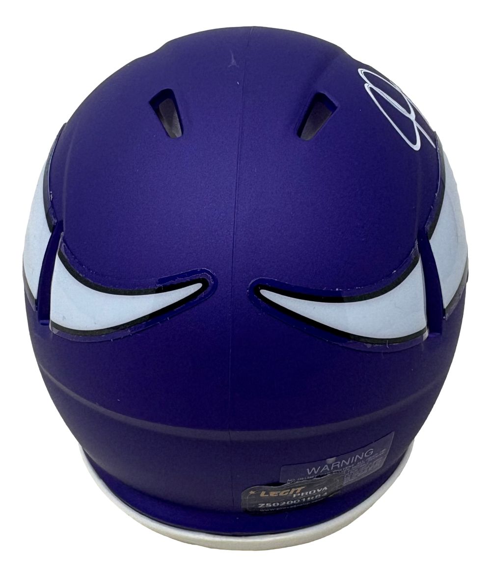 Justin Jefferson Signed Minnesota Vikings Mini Speed Helmet Prova Hologram